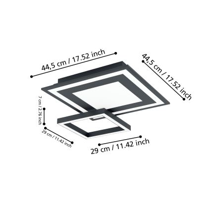 Eglo - LED RGBW Stmievateľné stropné svietidlo LED/21,6W/230V ZigBee