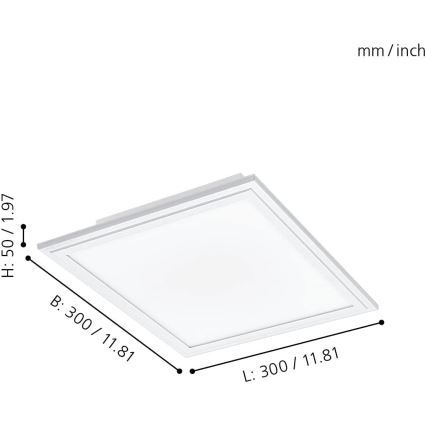 Eglo - LED Stmievateľné stropné svietidlo LED/15,3W/230V biela ZigBee