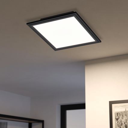 Eglo - LED Stmievateľné stropné svietidlo LED/15,3W/230V 2700-6500K čierna ZigBee