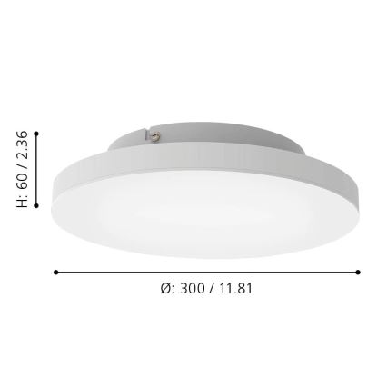 Eglo - LED RGBW Stmievateľné stropné svietidlo LED/15,7W/230V ZigBee