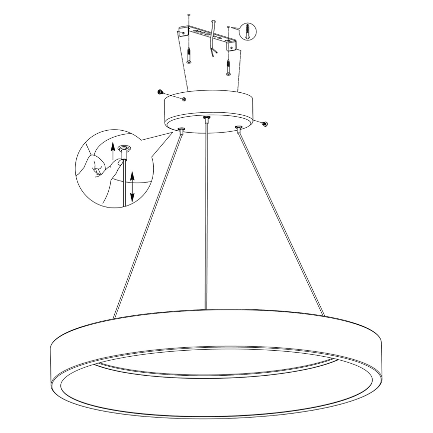 Eglo - LED RGBW Stmievateľný luster na lanku LED/26W/230V 2700-6500K ZigBee
