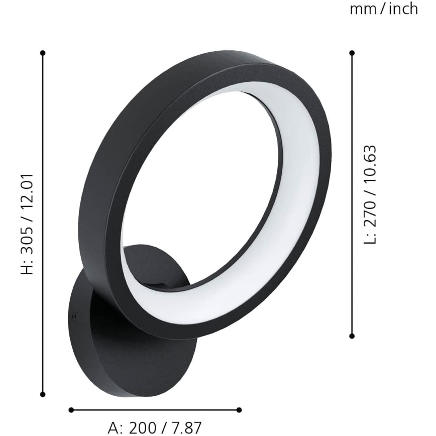 Eglo - LED RGBW Stmievateľné nástenné svietidl LED/16W/230V ZigBee