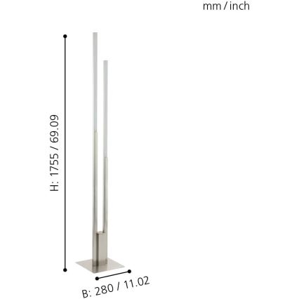 Eglo - LED RGBW Stmievateľná stojacia lampa LED/32W/230V ZigBee