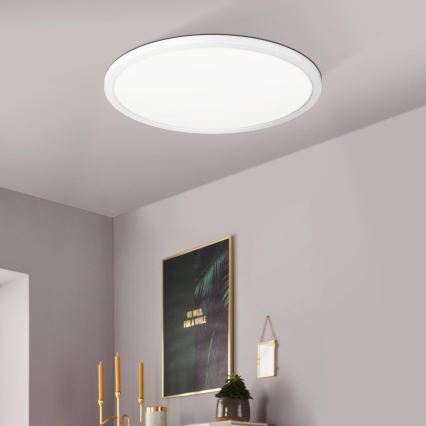 Eglo 900086 - LED RGBW Stmievateľné stropné svietidlo ROVITO-Z LED/14,6W/230V 2700-6500K pr. 29,5 cm biela