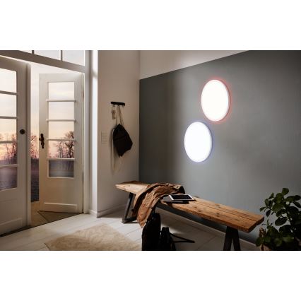 Eglo 900086 - LED RGBW Stmievateľné stropné svietidlo ROVITO-Z LED/14,6W/230V 2700-6500K pr. 29,5 cm biela