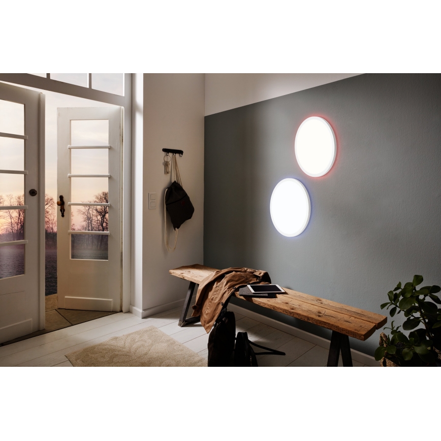 Eglo 900086 - LED RGBW Stmievateľné stropné svietidlo ROVITO-Z LED/14,6W/230V 2700-6500K pr. 29,5 cm biela