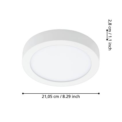 Eglo - LED Stlmiteľné kúpeľňové stropné svietidlo LED/16,5W/230V 2700-6500K IP44 ZigBee pr. 21 cm