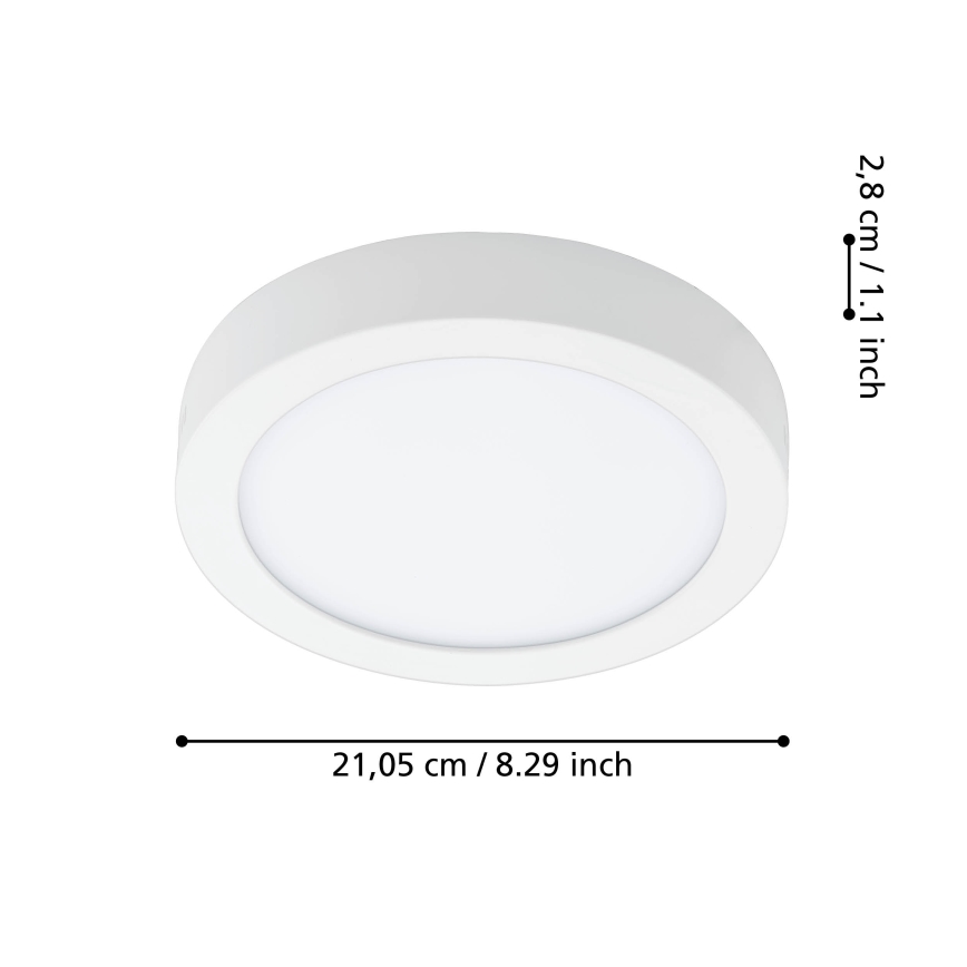Eglo - LED Stlmiteľné kúpeľňové stropné svietidlo LED/16,5W/230V 2700-6500K IP44 ZigBee pr. 21 cm
