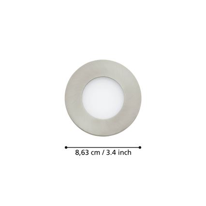 Eglo - SADA 3× LED stmievateľné kúpeľňové svietidlo FUEVA-Z 2,8 W/230 V IP44 priemer 8,5 cm