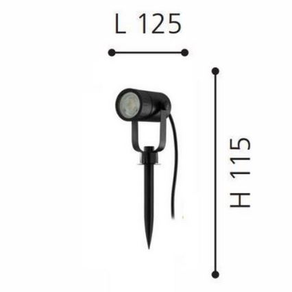Eglo - LED RGB Stmievateľná vonkajšia lampa 1xGU10/5W/230V 2700-6500K IP65