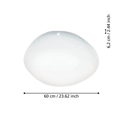 Eglo - LED RGBW Stmievateľné stropné svietidlo LED/33W/230V ZigBee