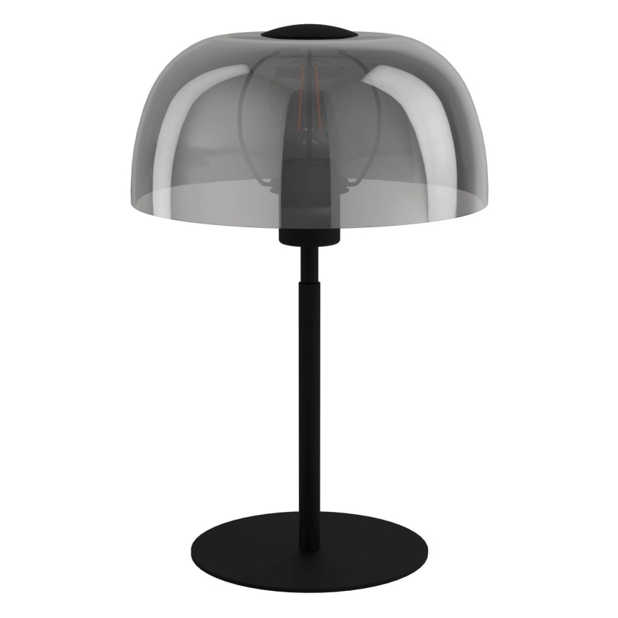 Eglo - Stolná lampa 1xE27/40W/230V čierna/šedá
