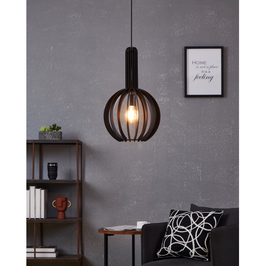 Eglo - Luster na lanku 1xE27/40W/230V pr. 31 cm čierna