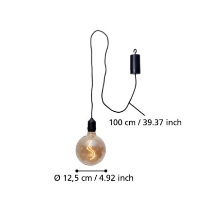 Eglo - LED Vonkajšie závesné svietidlo LED/0,06W/6V 4xAA IP44 béžová