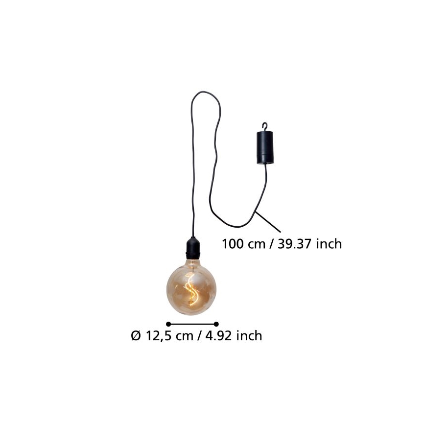 Eglo - LED Vonkajšie závesné svietidlo LED/0,06W/6V 4xAA IP44 béžová