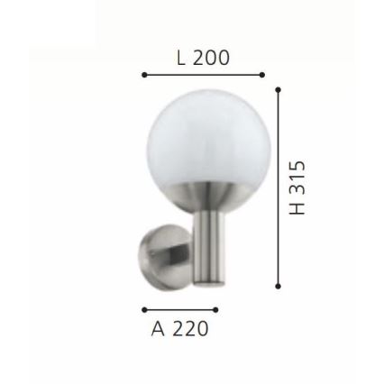 Eglo - LED RGB Stmievateľné vonkajšie nástenné svietidlo E27/9W/230V 2700-6500K IP44