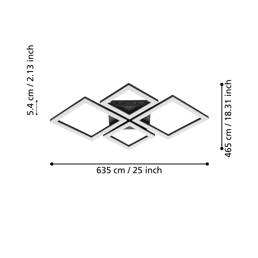 Eglo - LED Stmievateľné stropné svietidlo LED/42W/230V