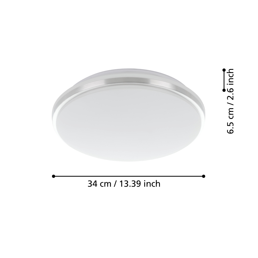 Eglo - LED Kúpeľňové stropné svietidlo LED/15,6W/230V IP44 lesklý chróm