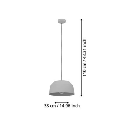 Eglo - Luster na lanku 1xE27/40W/230V pr. 38 cm