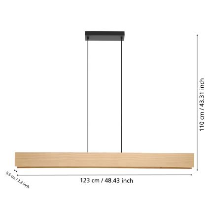 Eglo - LED RGBW Stmievateľný luster na lanku LED/35W/230V 2700-6500K