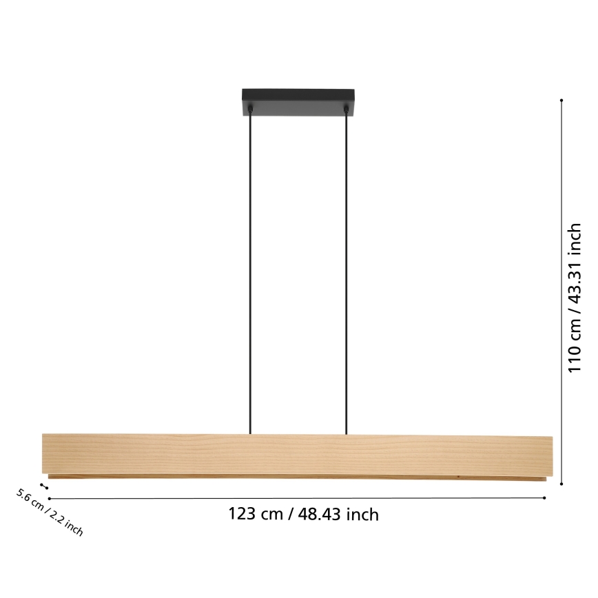 Eglo - LED RGBW Stmievateľný luster na lanku LED/35W/230V 2700-6500K