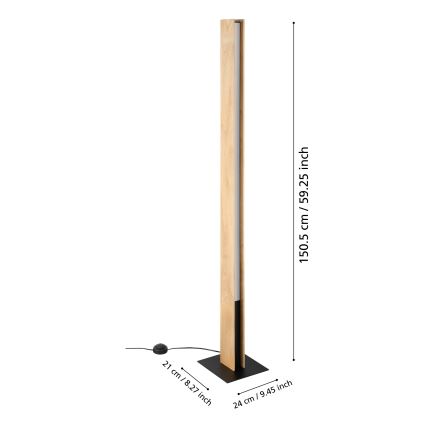 Eglo - LED RGBW Stmievateľná stojacia lampa LED/35W/230V 2700-6500K