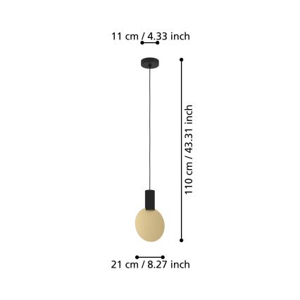 Eglo - LED Luster na lanku 1xGU10/4,5W/230V 3000K
