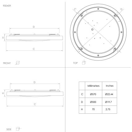 Eglo - LED RGBW Stmievateľné stropné svietidlo LED/34,5W/230V 2700-6500K
