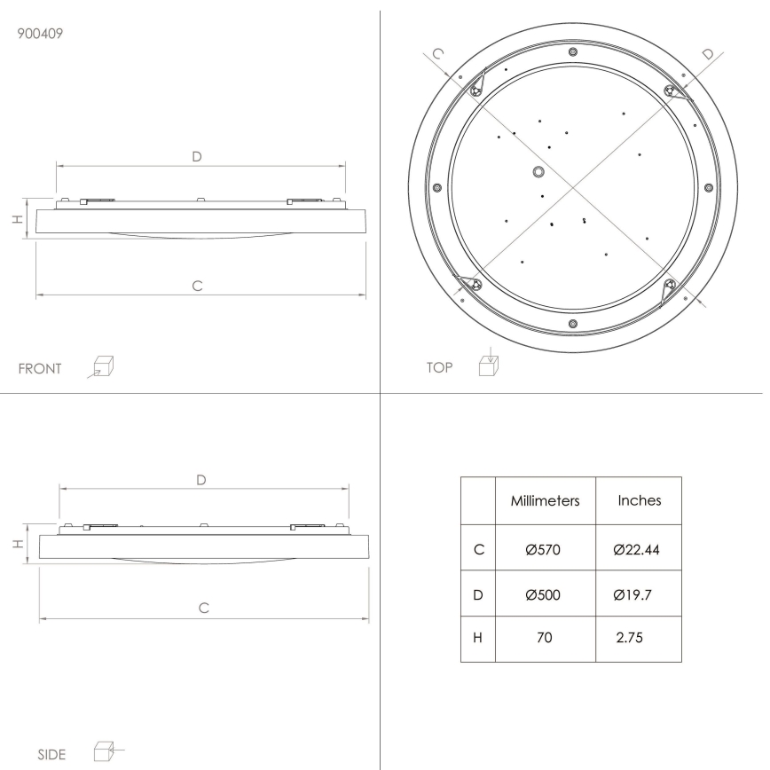 Eglo - LED RGBW Stmievateľné stropné svietidlo LED/34,5W/230V 2700-6500K
