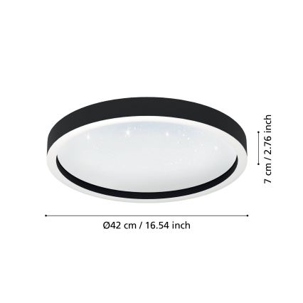 Eglo - LED RGBW Stmievateľné stropné svietidlo LED/17,8W/230V 2700-6500K