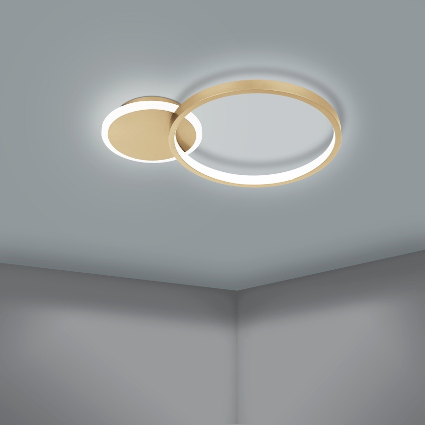 Eglo - LED Stmievateľné stropné svietidlo LED/15W/230V zlatá + diaľkové ovládanie