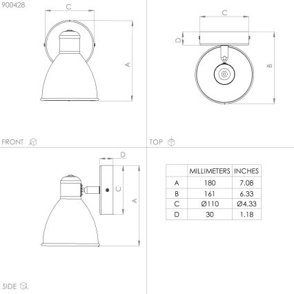 Eglo - LED Kúpeľňové nástenné svietidlo 1xGU10/3W/230V IP44