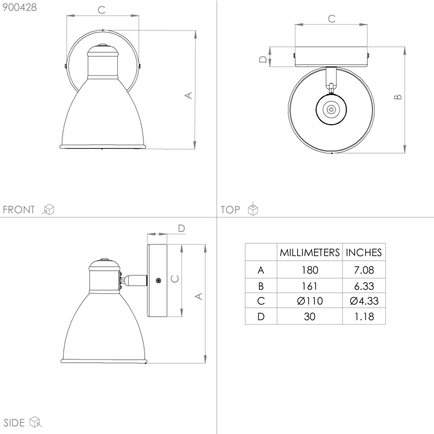 Eglo - LED Kúpeľňové nástenné svietidlo 1xGU10/3W/230V IP44