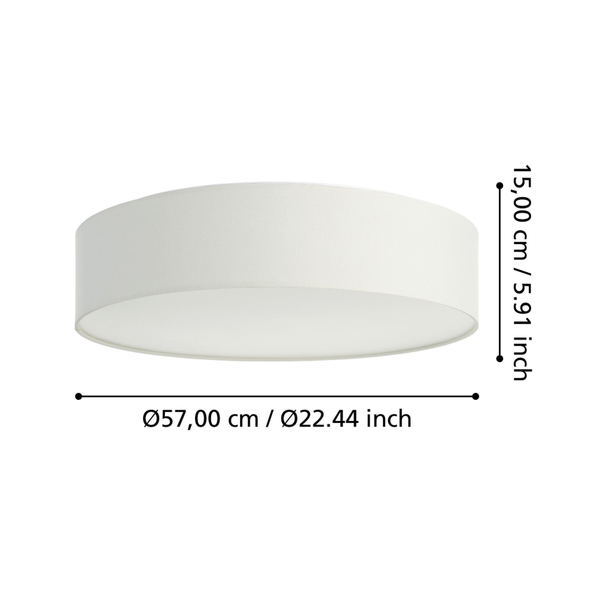Eglo - LED RGBW Stmievateľné stropné svietidlo LED/35W/230V 2700-6500K biela