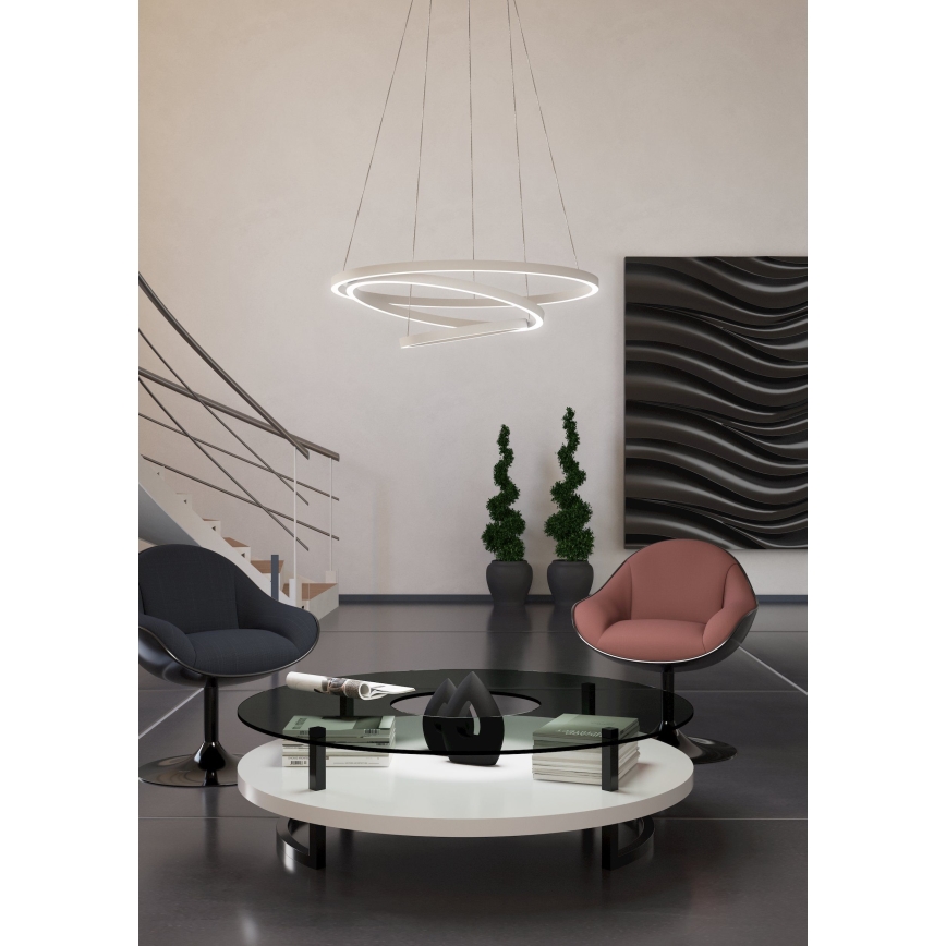 Eglo - LED Stmievateľný luster na lanku LED/43,2W/230V biela
