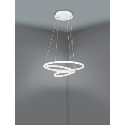 Eglo - LED Stmievateľný luster na lanku LED/43,2W/230V biela