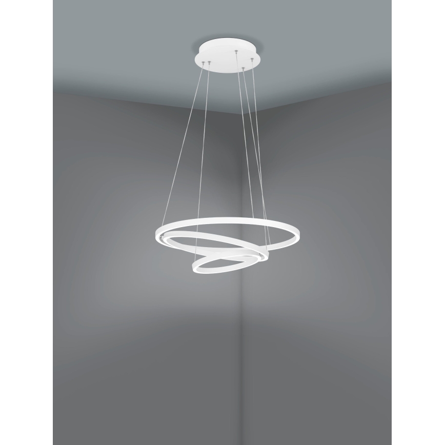Eglo - LED Stmievateľný luster na lanku LED/43,2W/230V biela