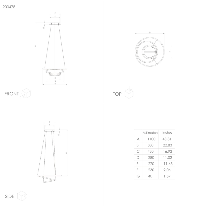 Eglo - LED Stmievateľný luster na lanku LED/43,2W/230V biela