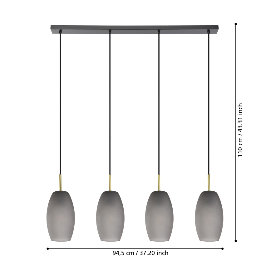 Eglo - Luster na lanku 4xE27/40W/230V