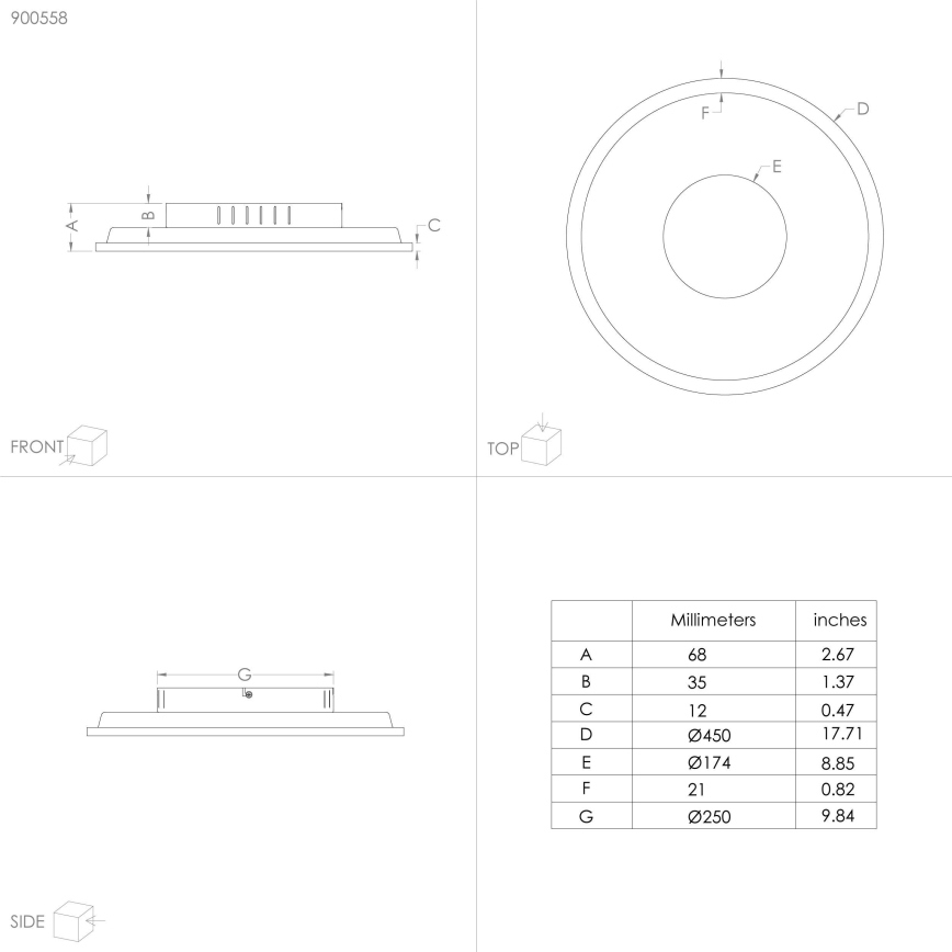 Eglo - LED Stropné svietidlo LED/27W/230V