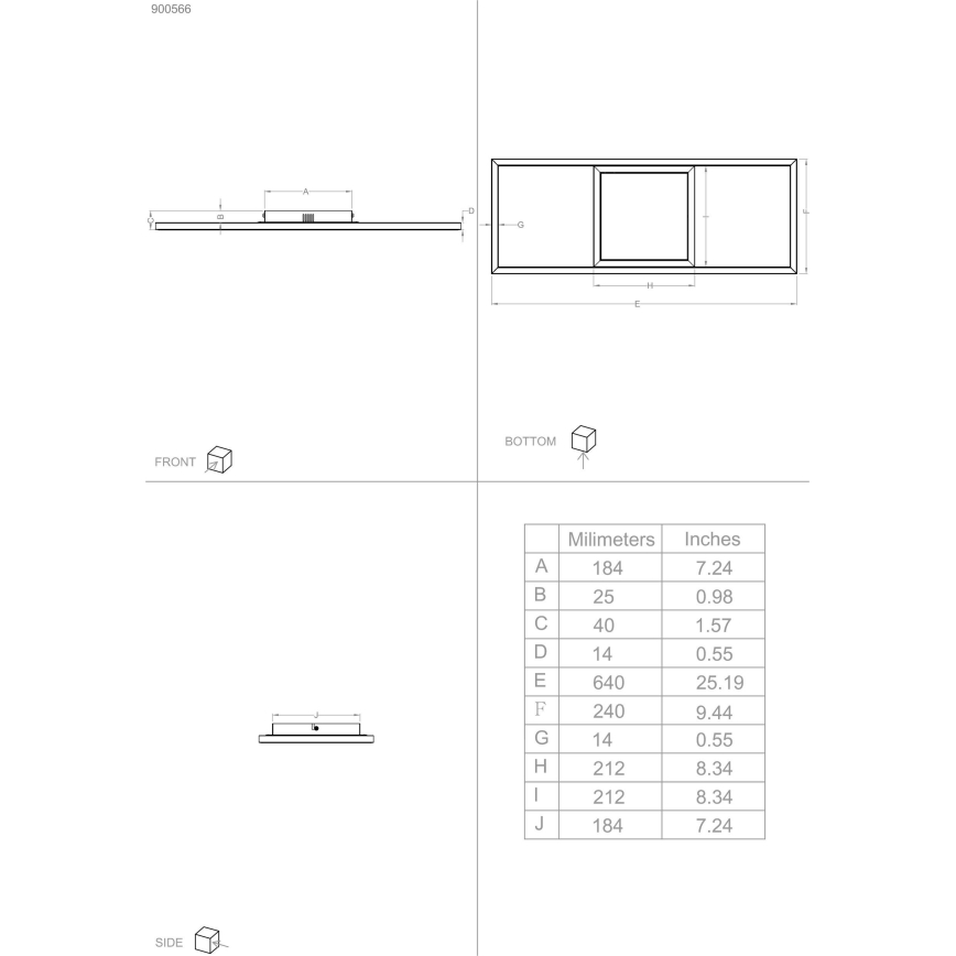 Eglo - LED RGBW Stmievateľné stropné svietidlo LED/21W/230V