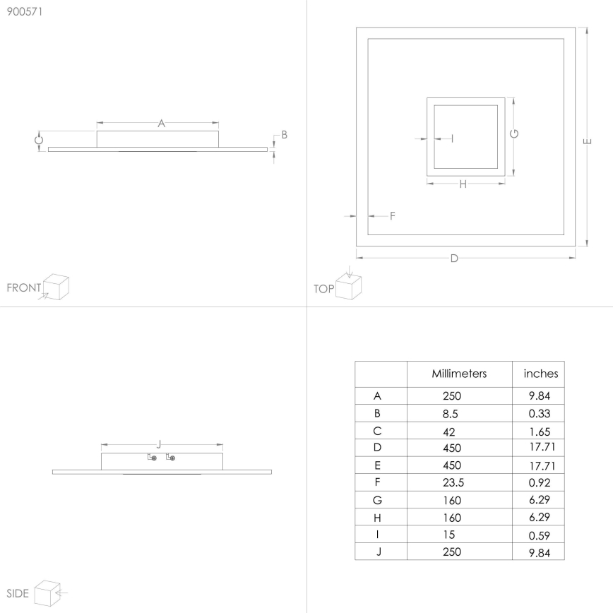 Eglo - LED RGBW Stmievateľné stropné svietidlo LED/21,5W/230V 3000-6000K + diaľkové ovládanie