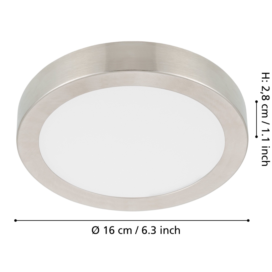 Eglo - LED Stmievateľné stropné svietidlo LED/11W/230V matný chróm