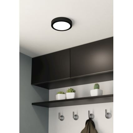 Eglo - LED kúpeľňové stropné svietidlo LED/11W/230V IP44 čierna pr. 16 cm
