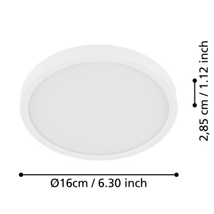 Eglo - LED Kúpeľňové stropné svietidlo LED/11W/230V IP44 biela