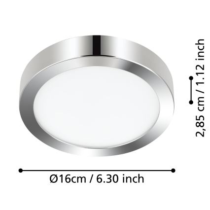 Eglo - LED Kúpeľňové stropné svietidlo LED/11W/230V IP44 lesklý chróm