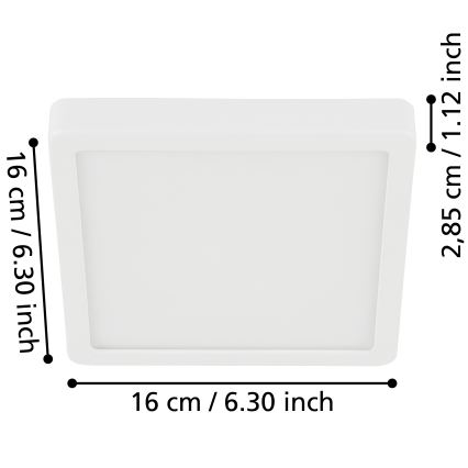 Eglo - LED Kúpeľňové stropné svietidlo LED/11W/230V IP44 biela