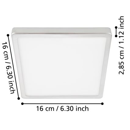 Eglo - LED Kúpeľňové stropné svietidlo LED/11W/230V IP44 lesklý chróm