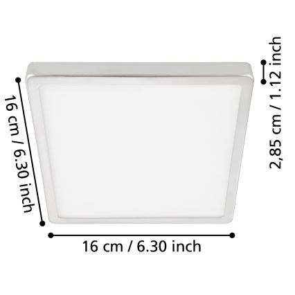 Eglo - LED Kúpeľňové stropné svietidlo LED/11W/230V IP44 chróm