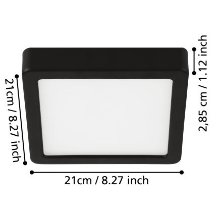 Eglo - LED Kúpeľňové stropné svietidlo LED/17W/230V IP44 lesklý chróm